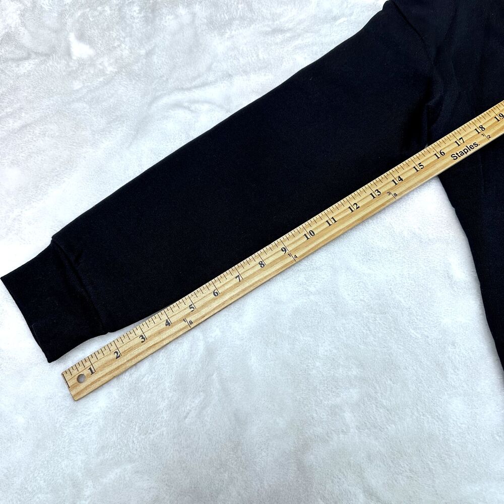 TRUSSARDI JEANS Women's Cotton Sweater Black Embellished Logo Sweatshirt SZ L - Picture 15 of 16